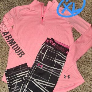 UNDER ARMOUR dri-fit sets GIRL'S size XL LIKE NEW